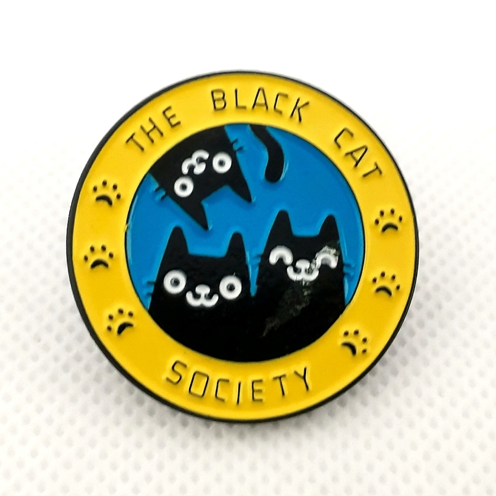 🧁 3/$30 The Black Cat Society 🐾 Enamel Pin NEW